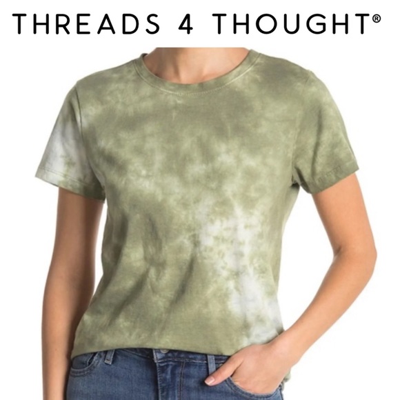 Threads 4 Thought Tops - Threads 4 Thought Green Tie Dye T-Shirt Nordstrom Size Medium New With Tags